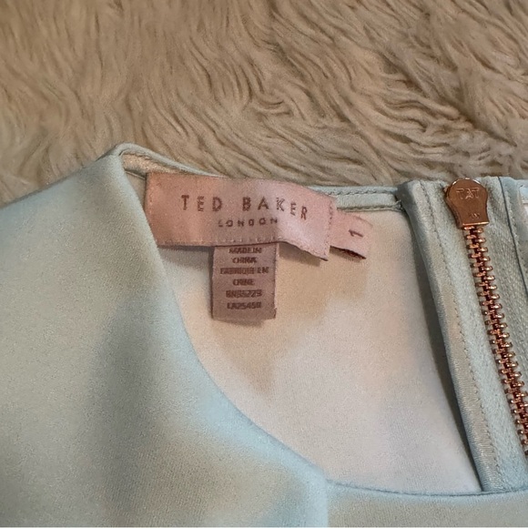 TED BAKER Wilmana Magnificent Skater Dress in Mint Floral - Size 4 - Picture 7 of 10